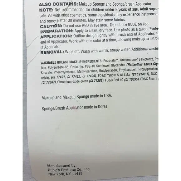 Rubie's Clown Makeup Kit Backstage Theatrical Multicolor Spooky Faces Washable - Picture 6 of 7